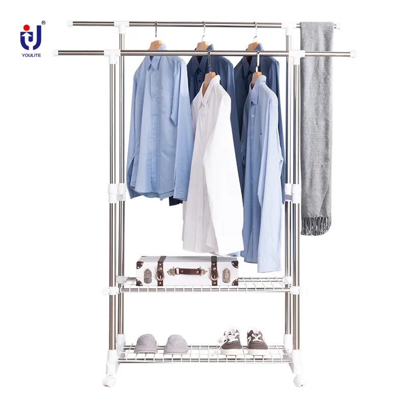 Good price window clothes rack drying pole clothes rack for stor