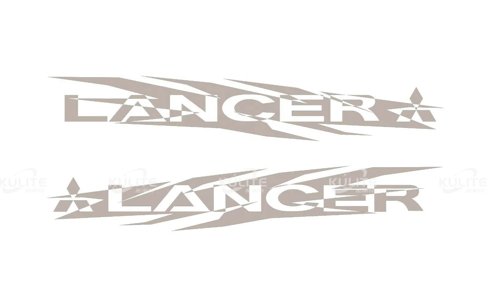 2pcs side Stripe body decal racing graphics vinyl sticker for MITSUBISHI LANCER