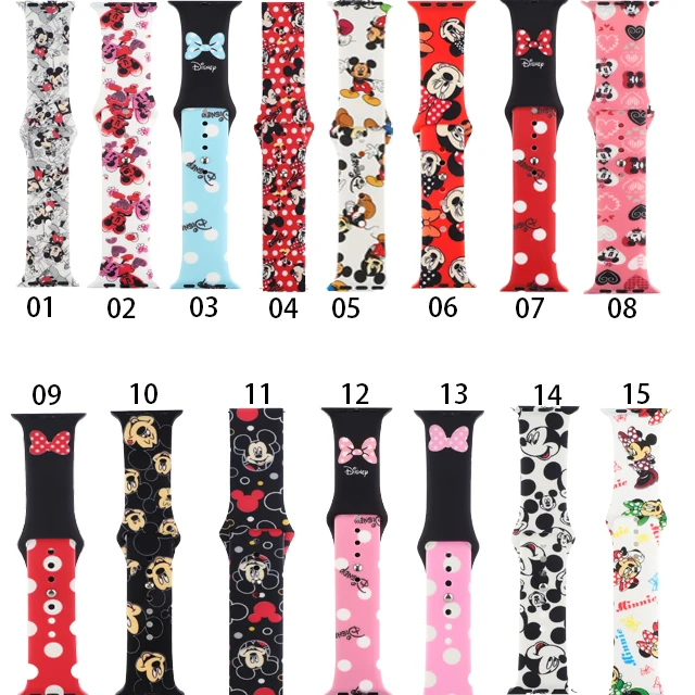 38mm Smart Watch Strap Correa De Silicona Soft Rubber Tie Dye Printed Silicone Watch Band For Apple Watch Series 6/SE