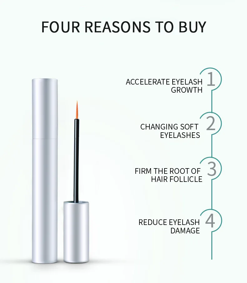 OEM/ODM Eyelash Growth Serum 100% Organic Private Label Fast Eyelashes Growth Liquid Oil For Lash Extensions Treatments