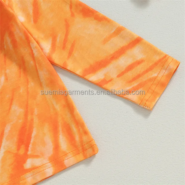 Long Sleeve Pumpkin Face Print Tops Mini Skirt Toddler Halloween Kid Girls Clothes Outfits