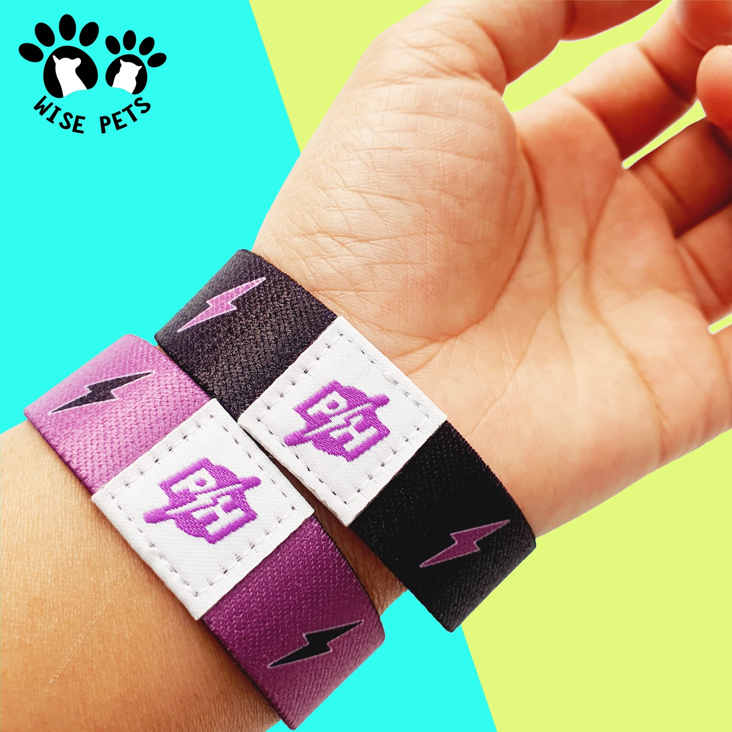 Hot sale custom round spring cloth fabric bracelet NFC RFID sublimation printed stretch wristbands polyester elastic wrist band