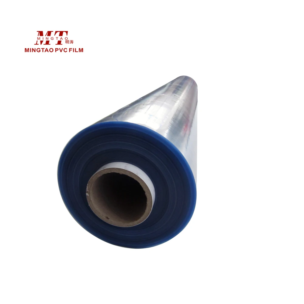 New style 100% raw material clear PVC soft sheet roll Normal Clear Film with slight powder
