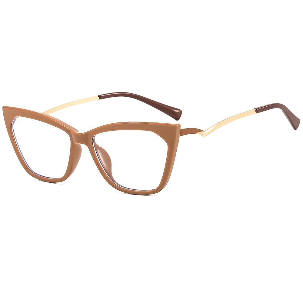 Cat Eye Computer Glasses Anti Blue Light Glasses Frames Spring Hinge Women Fashion Eyeglasses Frames