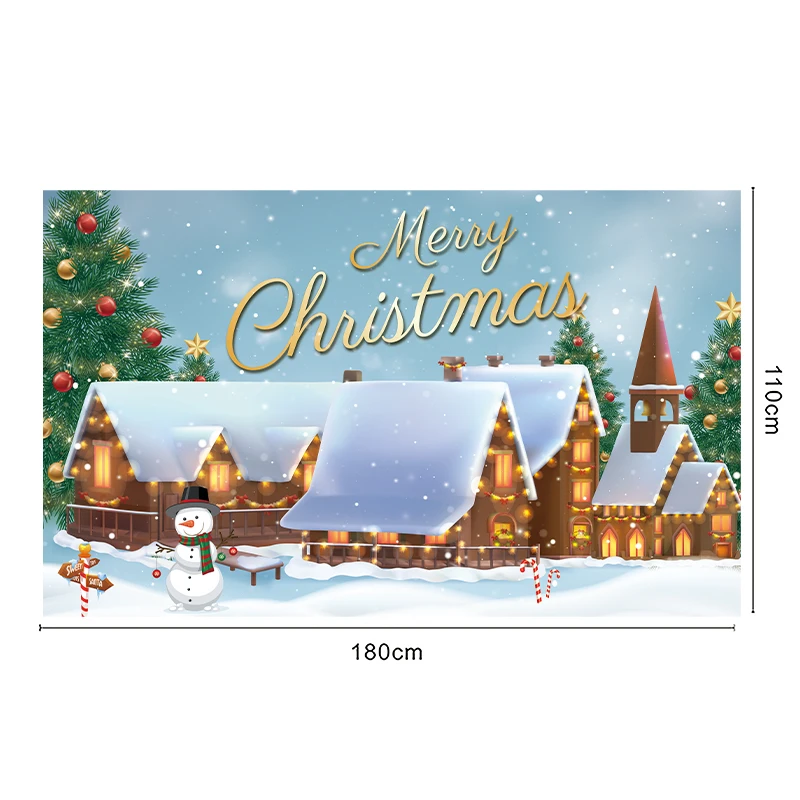 Christmas Backdrop Banner Merry Christmas Party Photo Background Red Black Buffalo Check Plaid Santa Claus Backdrop Decor