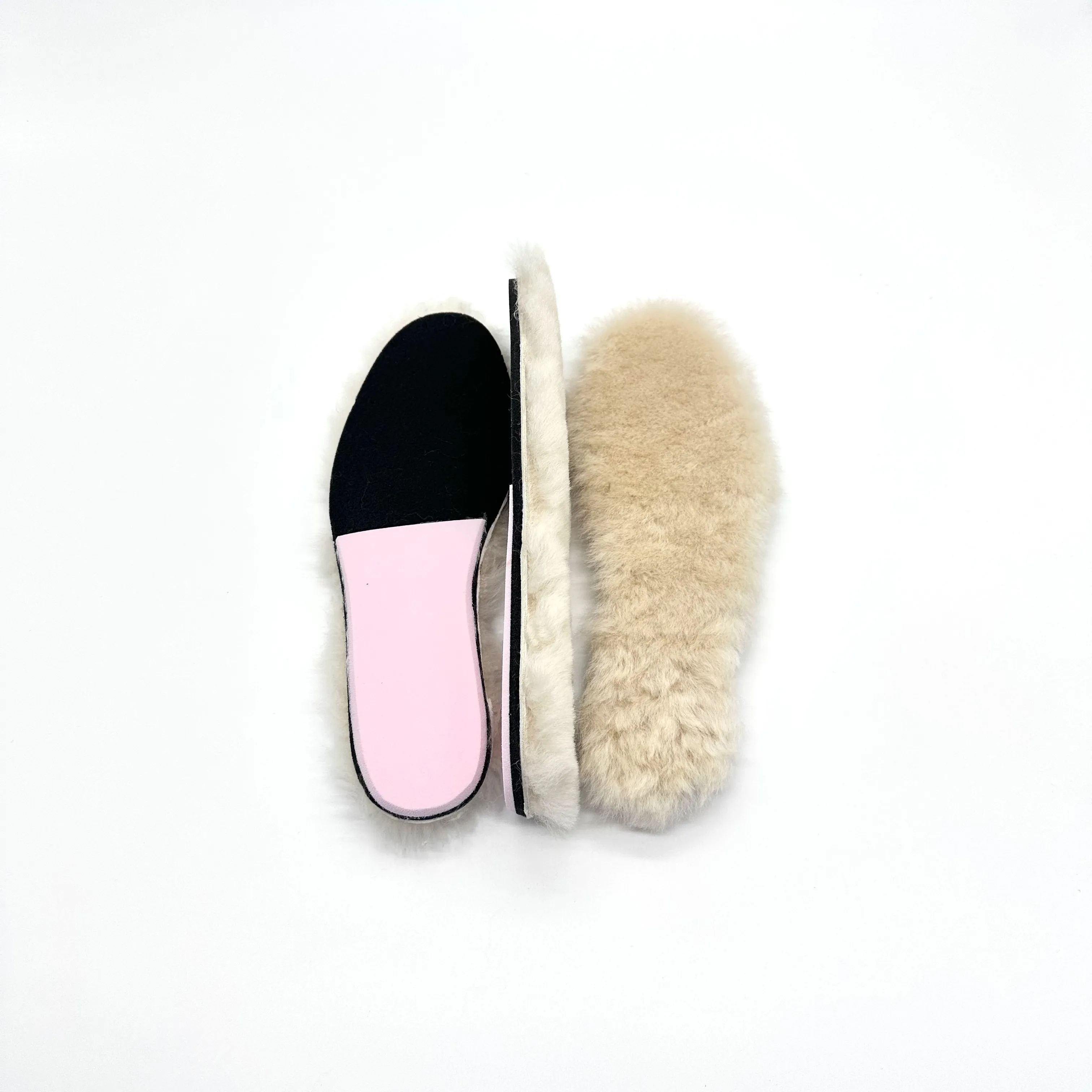 Yaode Custom Warm insole Winter Sheepskin Pu Foam Shoe Insoles Wool Insole Fur Integrated Cozy Fluffy Insert For Boots Slipper