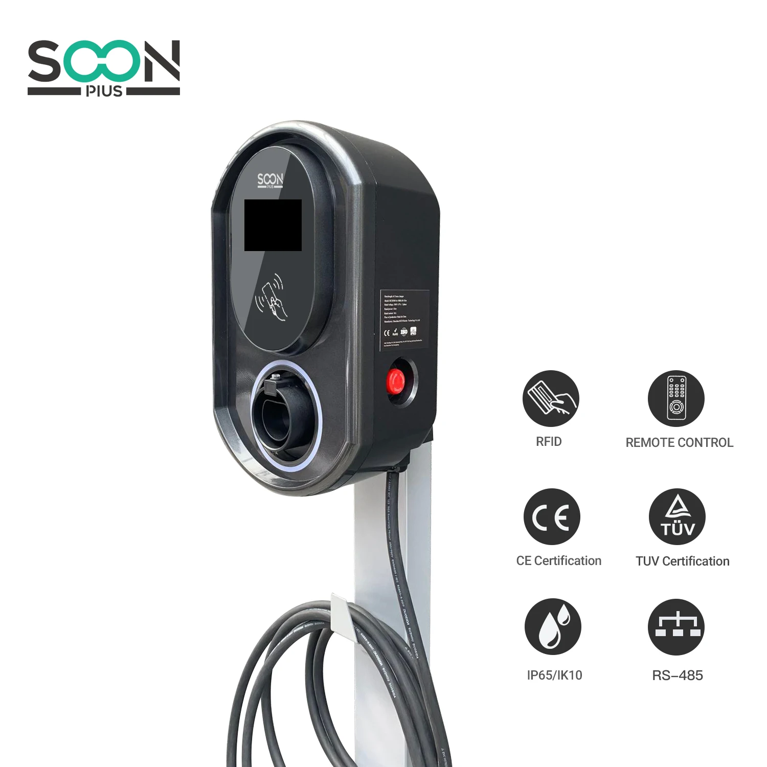 Wallbox двунаправленная 16Apm 3 фазы 11 кВт электрическая Автомобильная электростанция с зарядным штекером типа 2