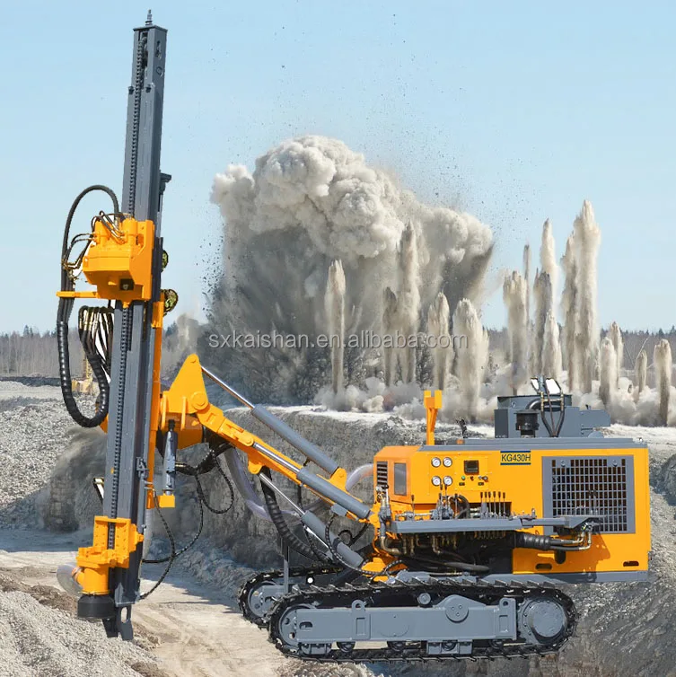 Kaishan KG430 open pit small separated diesel power crawler blast hole surface mine air pneumatic dth drilling rig machine