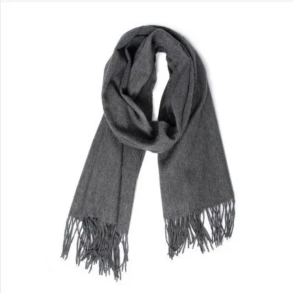 Hot Selling Unisex Winter Scarf Solid Color Casual Scarf Shawl Thick Woolen Fashion Scarves For Men Women