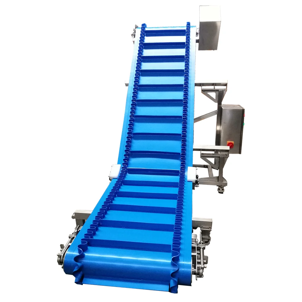 Easy to clean food grade conveyor belt Z type inclined conveyor manufacturer