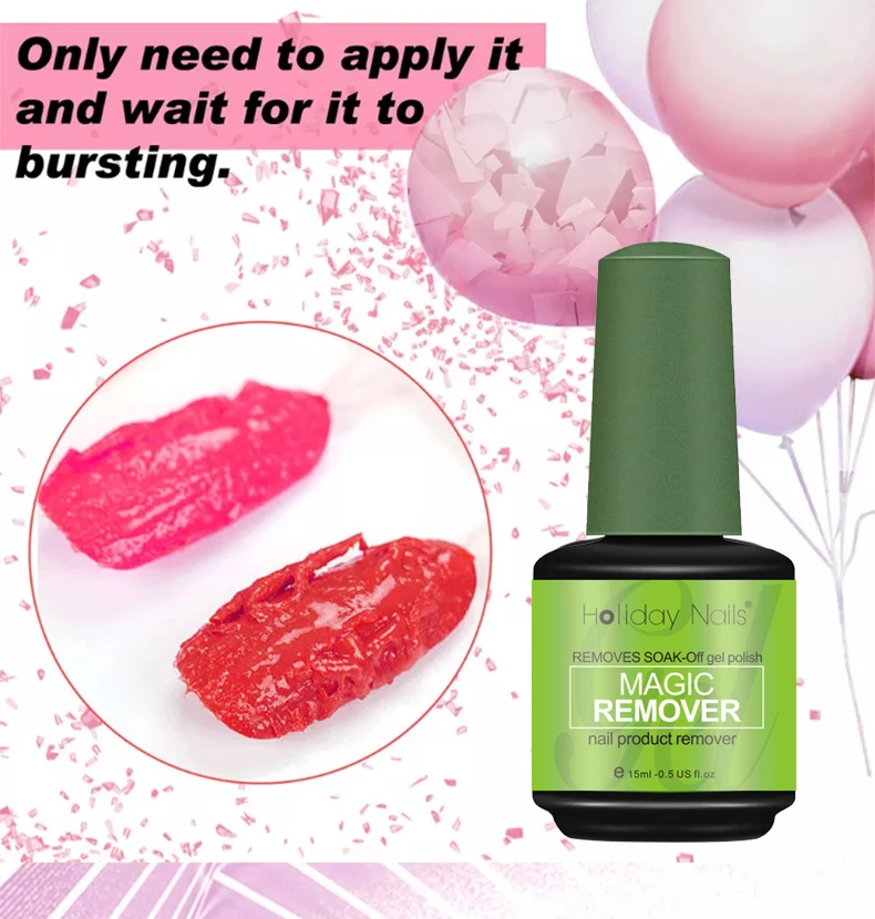 Customized personal logo 15ml magic Remover gel Low minimum order quantity  Cheap UV nail gel polish