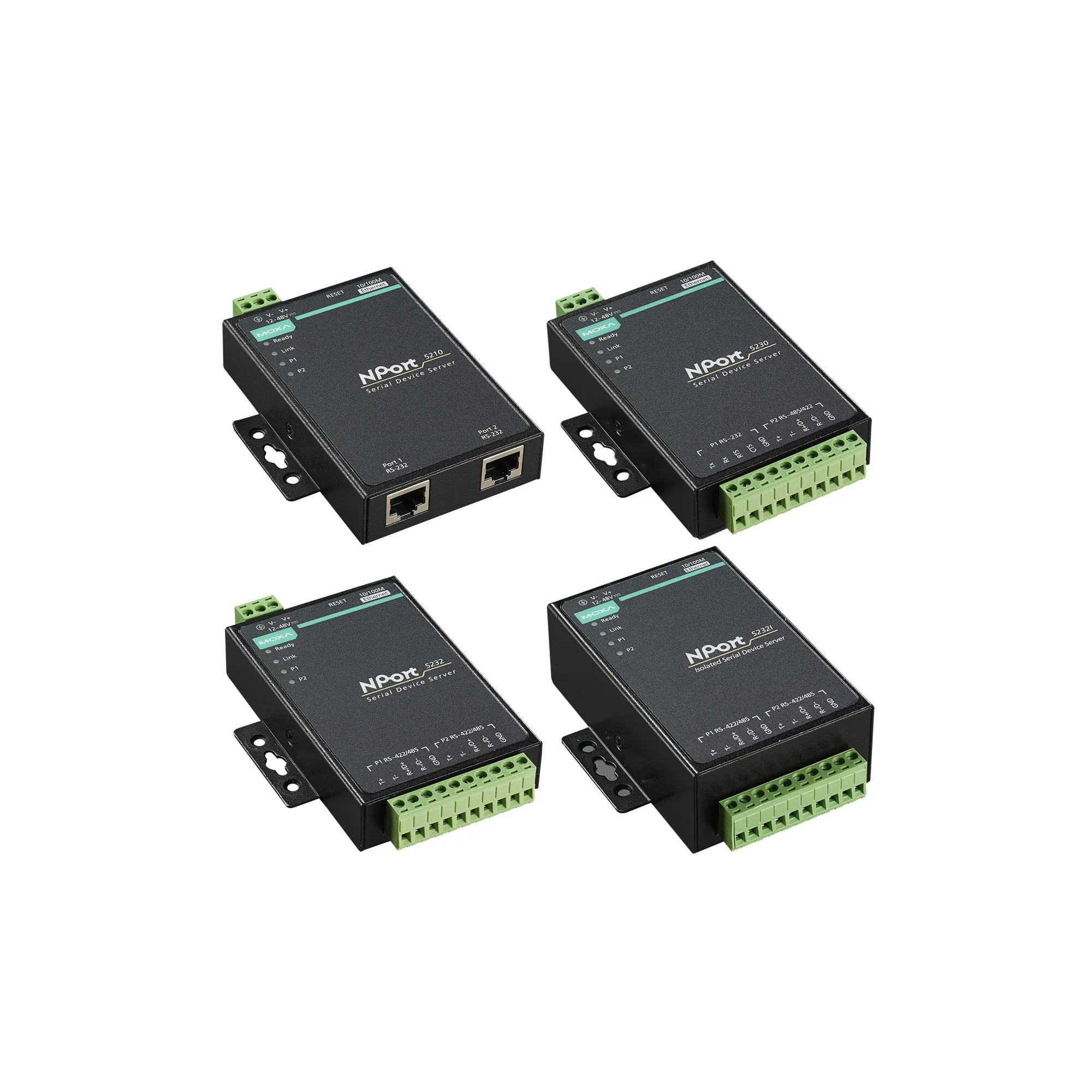 MOXA NPort 5250A RS-232/422/485 Industrial General Serial Device Server