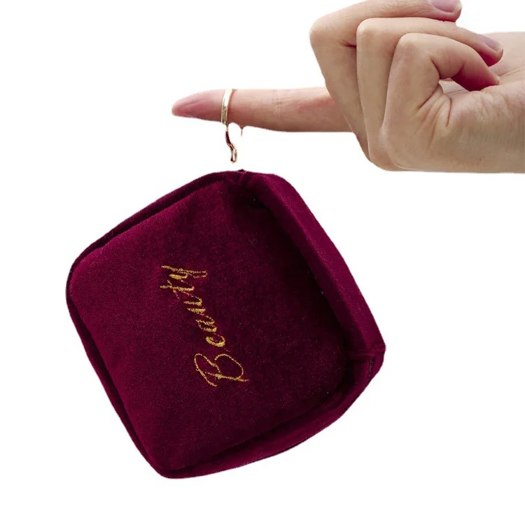 Factory Price Mini Lipstick Bag Women Velvet Small Make up Bag Travel Sanitary Napkin Bag for Girls