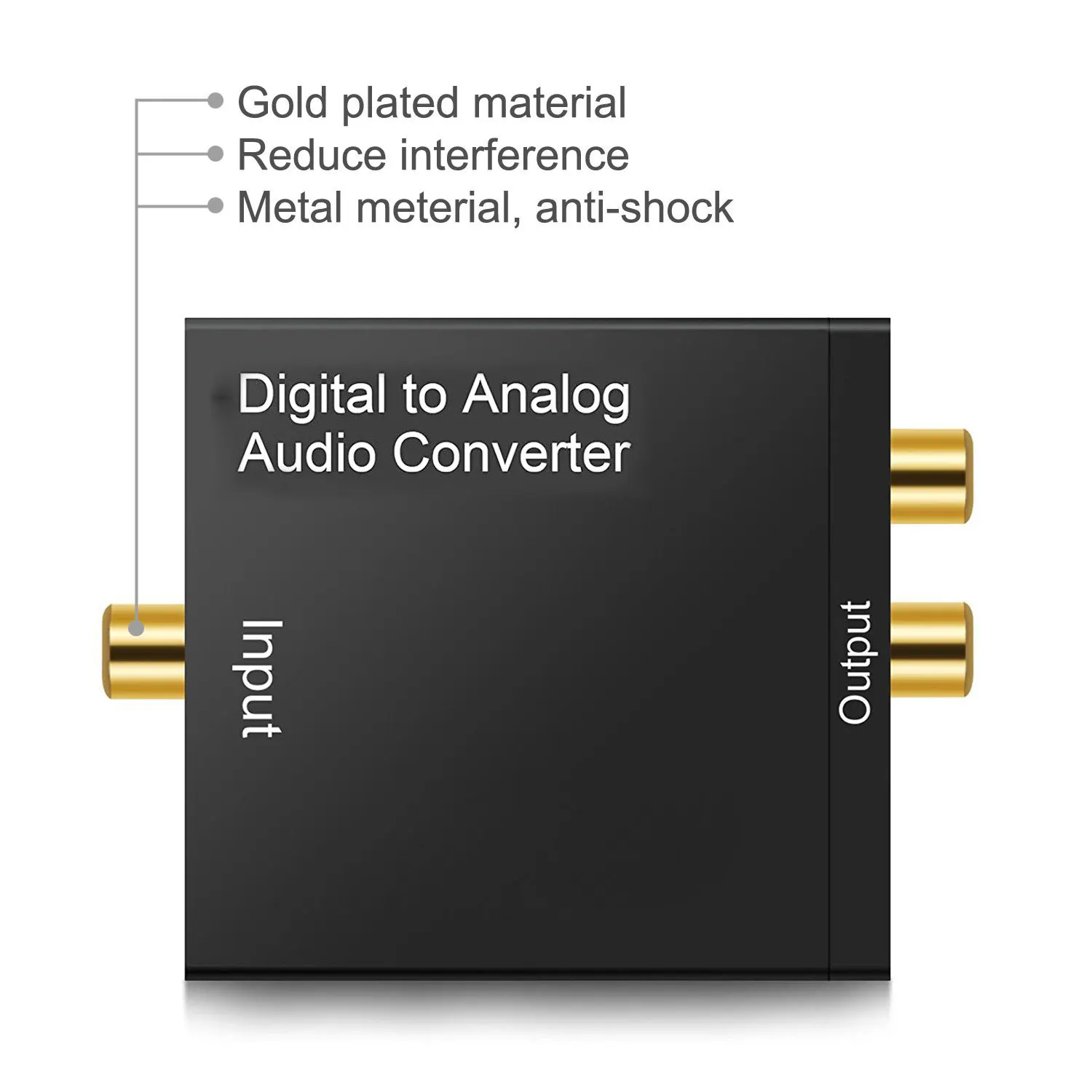 Digital to analog audio converter 3.5 volume adjustment fiber coaxial to analog 5.1 audio decoder