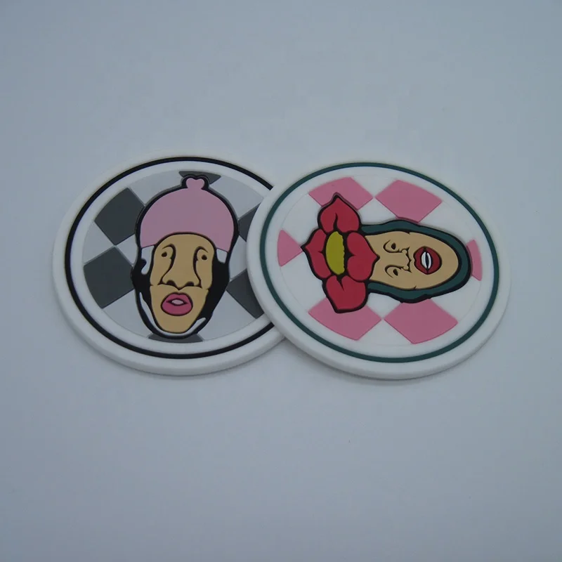 Customized Round PVC Label Rubber Patch Silicone Patch Wholesale Shoes Patch