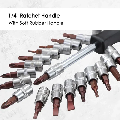 50PCS 1/4 Extendable Torque Wrench 2-24nm Automotive Hand Tool Set for Bicycle