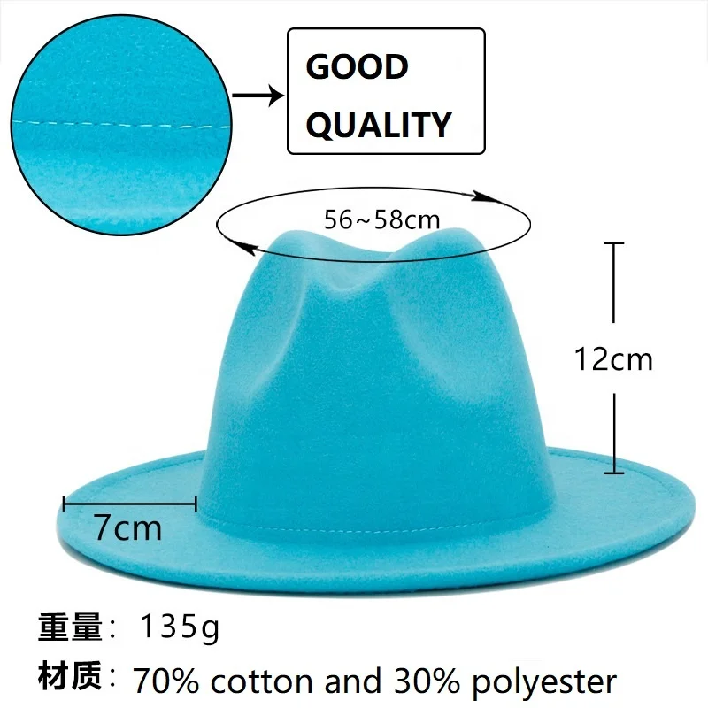 Top 100% Wool Felt Fashion Hats With Band Wholesale Vintage Custom Handmade For Women Ladies Ribbon Fedora Hat