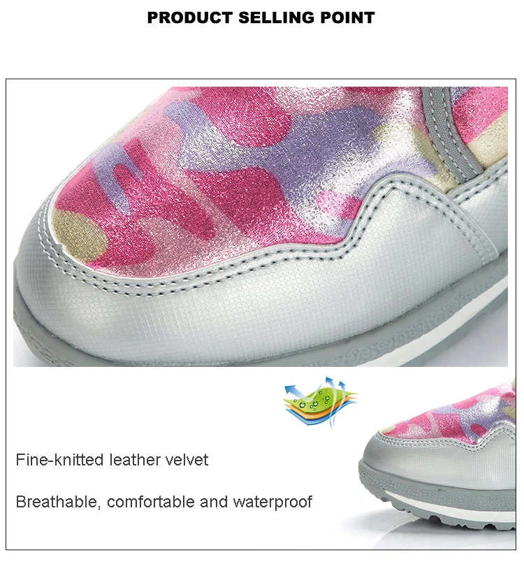 Детские зимние ботинки, ботинки для мальчиков и девочек для взрослых, утепленная бархатная водонепроницаемая обувь, Нескользящие полуботинки