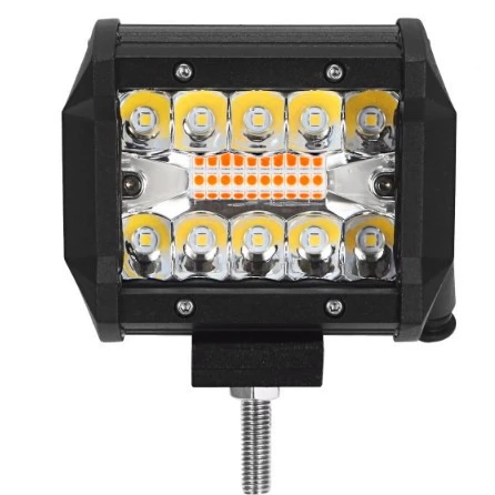 New Offroad Led Work Light Bar Strobe Flash White Amber Fog Lamp 4 inch 60w Truck Led Driving Light