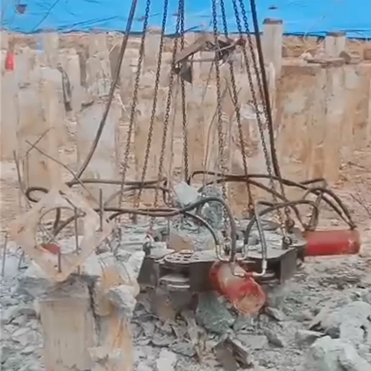 DINGLI Machinery Pile Breaker Circular Round Pile Cutter With 11 Modules Breaking Diameter 1150-1300mm
