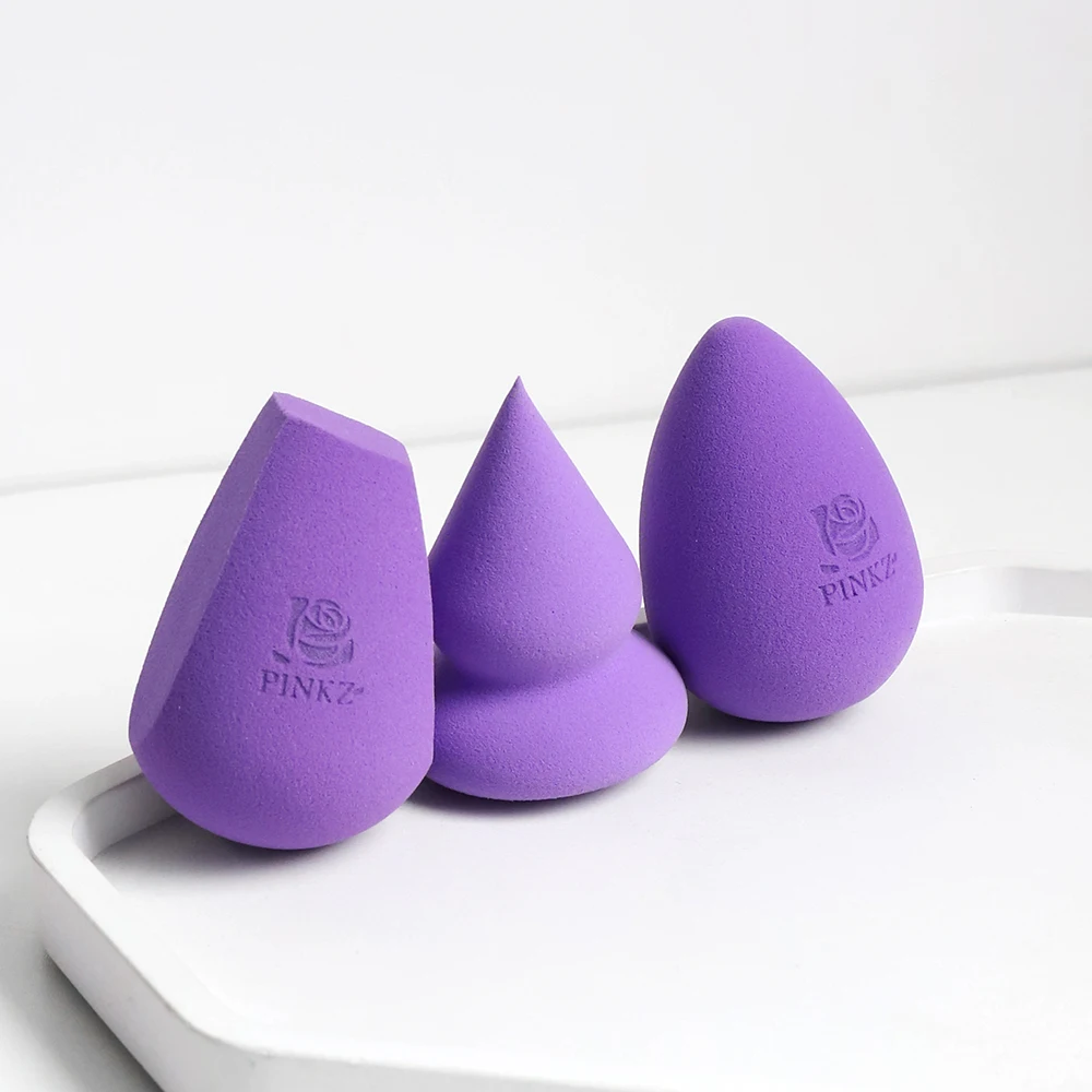 Pinkz Purple Series Private Label Ultra Soft Formula Makeup Sponge Blender Set Foundation Use Makeup Sponges Wholesale