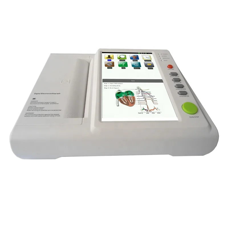 3 6 12 channel digital electrocardiogram electrode 12 lead ecg holter monitor portable electrocardiograph device machine price