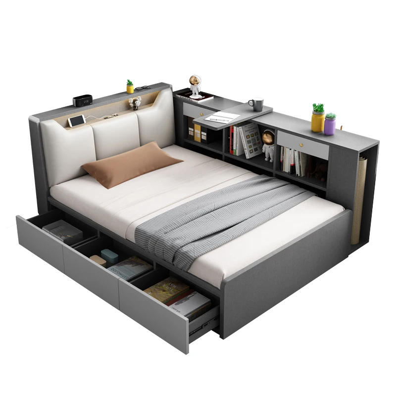 China Children Luxury Wood Child Sleeping Wooden Storage Furniture Beds Boy Kids Set Room Bed Modern bed design for kid