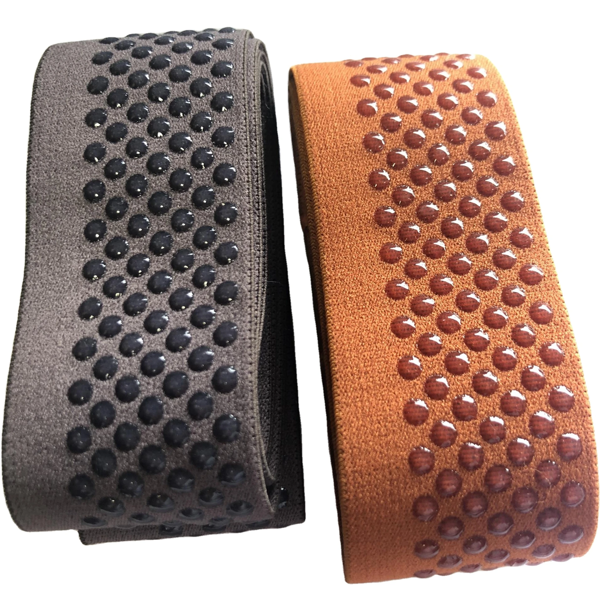 Hot Sell Cycling jersey sleeve Elastic tape Plain anti slip fabric silicone Gripper Power Band