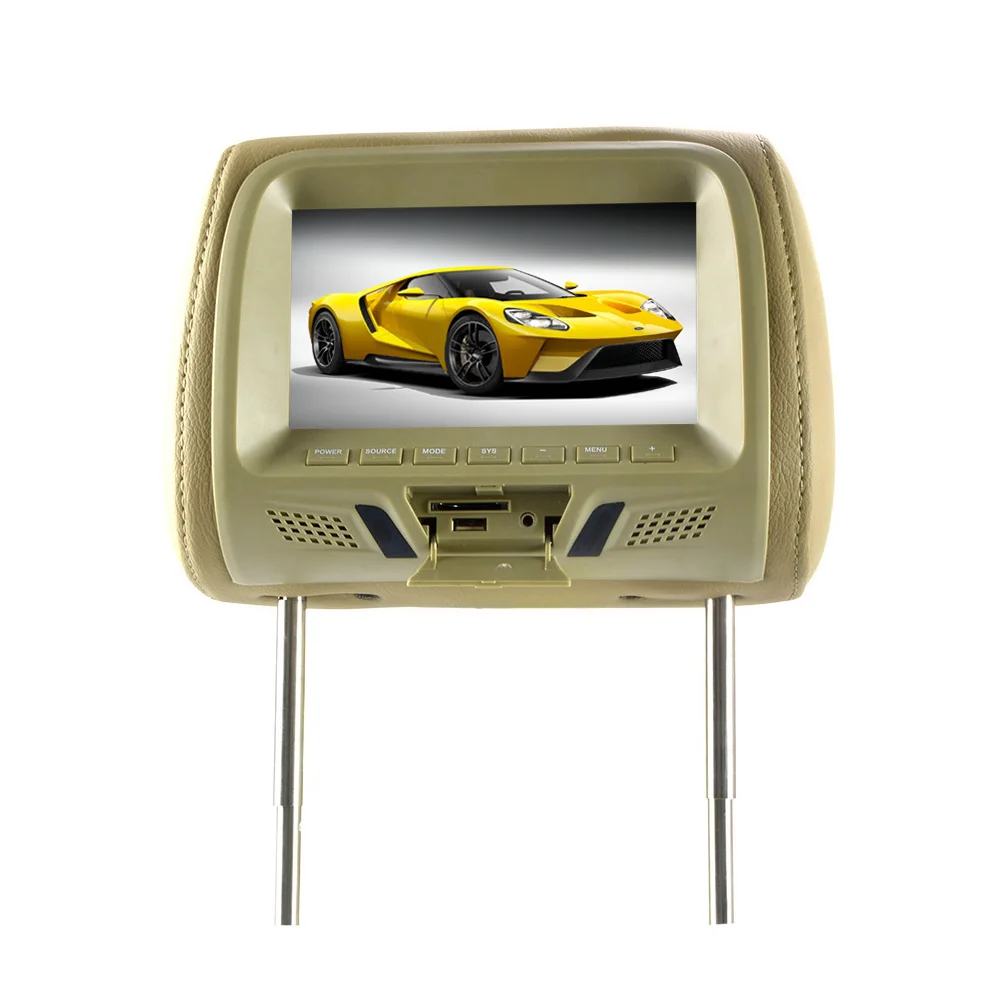 7-дюймовый монитор подголовника автомобиля с USB SD MP5 подушкой