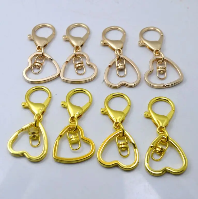 Crescent dog buckle  jewelry accessories diy moon heart shaped keychain,Lobster Clasp Hook Clips Car Key ring Split Keychain