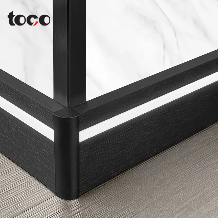 Многоцветная Алюминиевая СВЕТОДИОДНАЯ плинтус Toco декоративная настенная Базовая плита профильная отделка аксессуары для пола