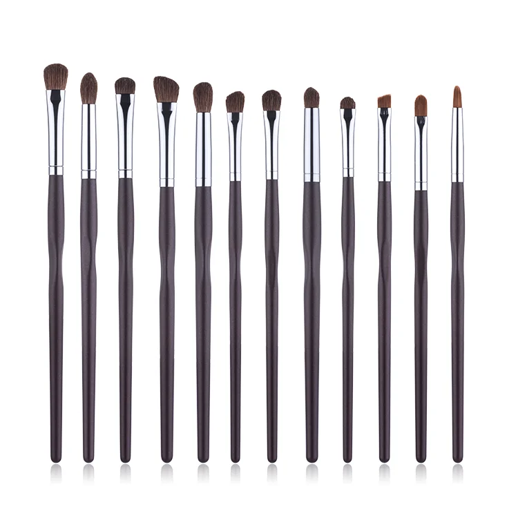 High Quality 2022 New Design Original Animal Hair 12pcs Makeup Brush Set Eyeshadow Brush Make Up Brushes