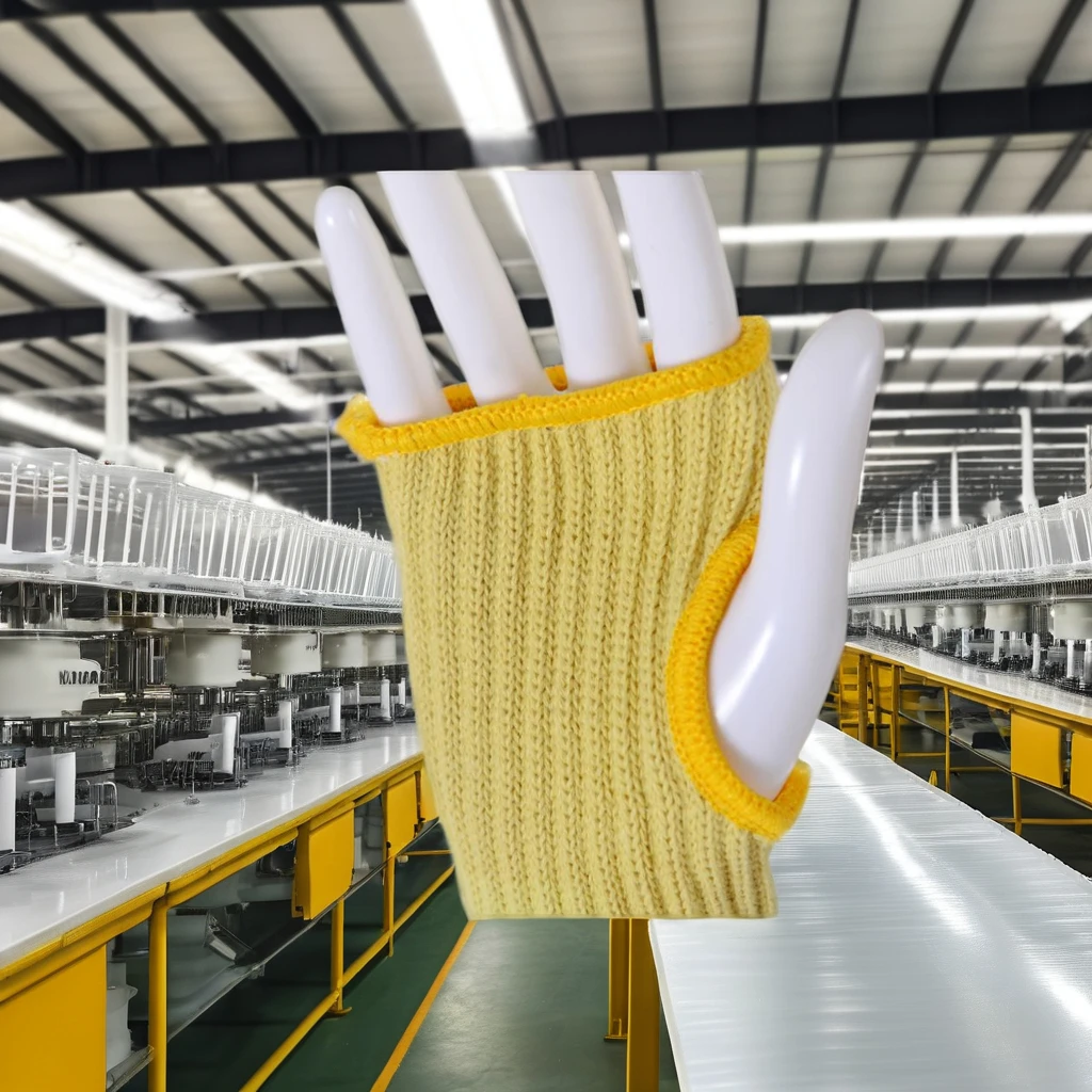 Modern Latest Durable Yellow Aramid Cuff Wrist Sleeves Offering Anti-Cut Features Fireproof Protection Flexibility