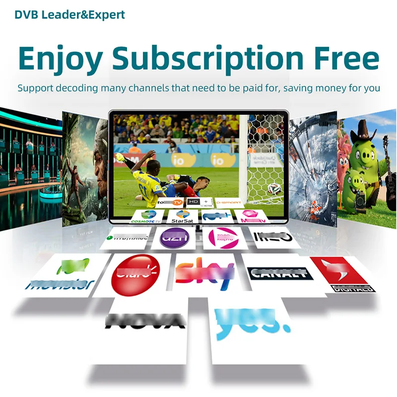 Cheapest Iptv Dvb S2 Fta Set Top Box Wifi Remote Control Tv 4k Hd Tv Sets Satellite Receiver Digital Set-top Box