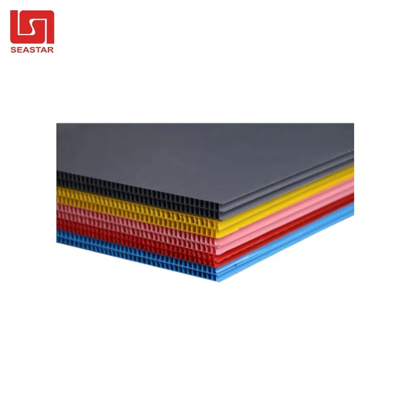 customized hollow board manufacturer 2-8mm thick waterproof cuttable pattern pp polypropylene corrugated sheet