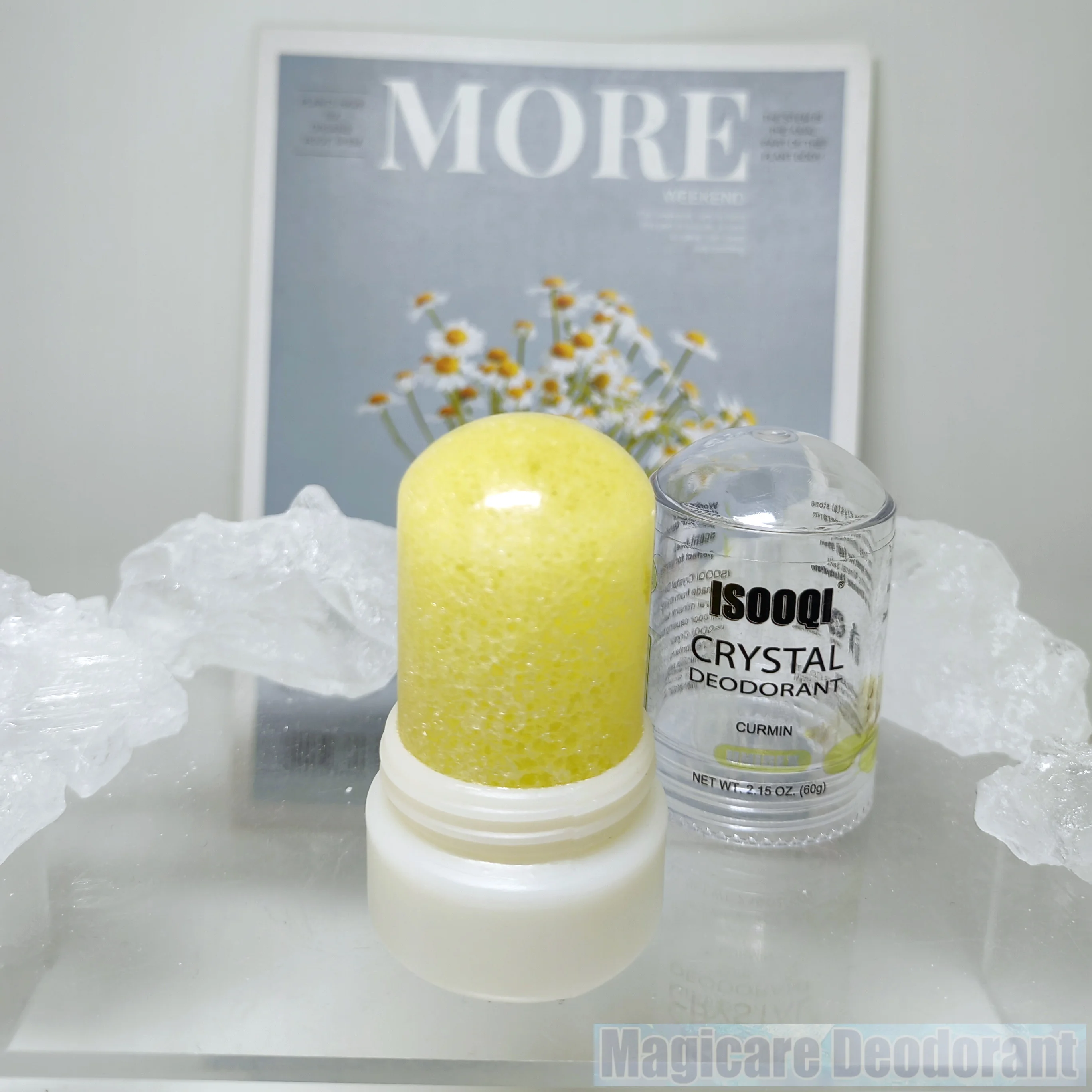 MAGICARE 60G curmin Alum Stick Potassium Alum Block Antiperspirant Stone Crystal Deodorant Natural Underarm piedra de alumbre