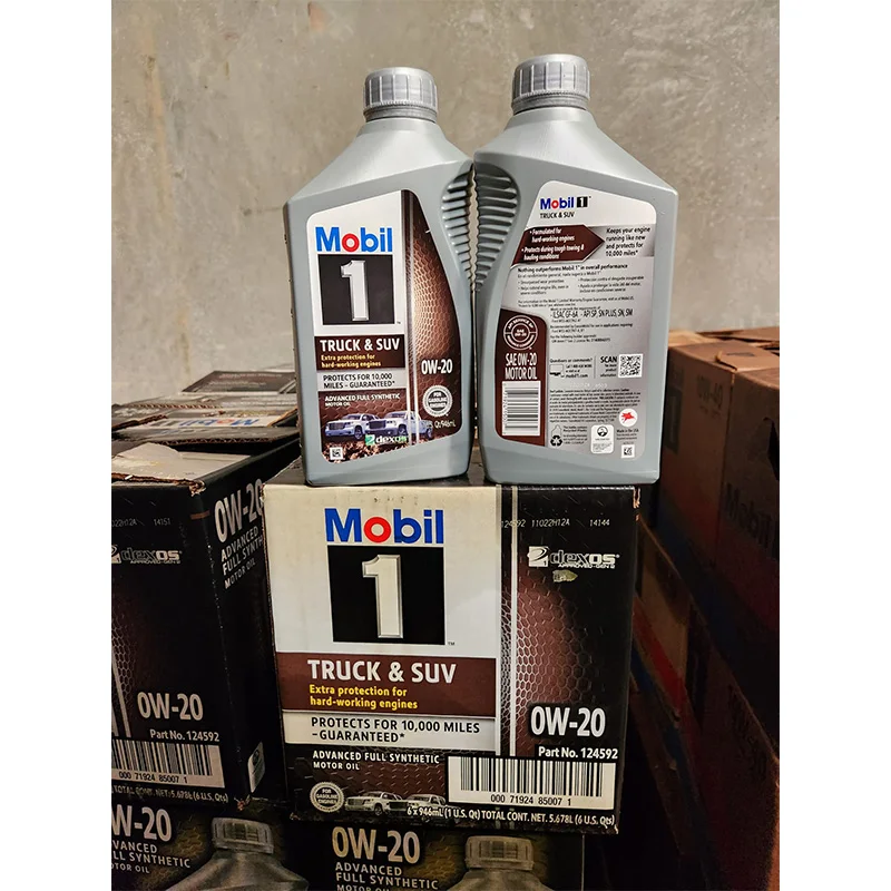 Mobil 1 Truck & SUV 0W-20  Full Synthetic Motor Oil Lubricating Oil,1 Quart 6 Pack