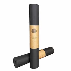 JADE type factory price custom logo non slip mat 4mm thick customize best quality black color 100% natural rubber yoga mat