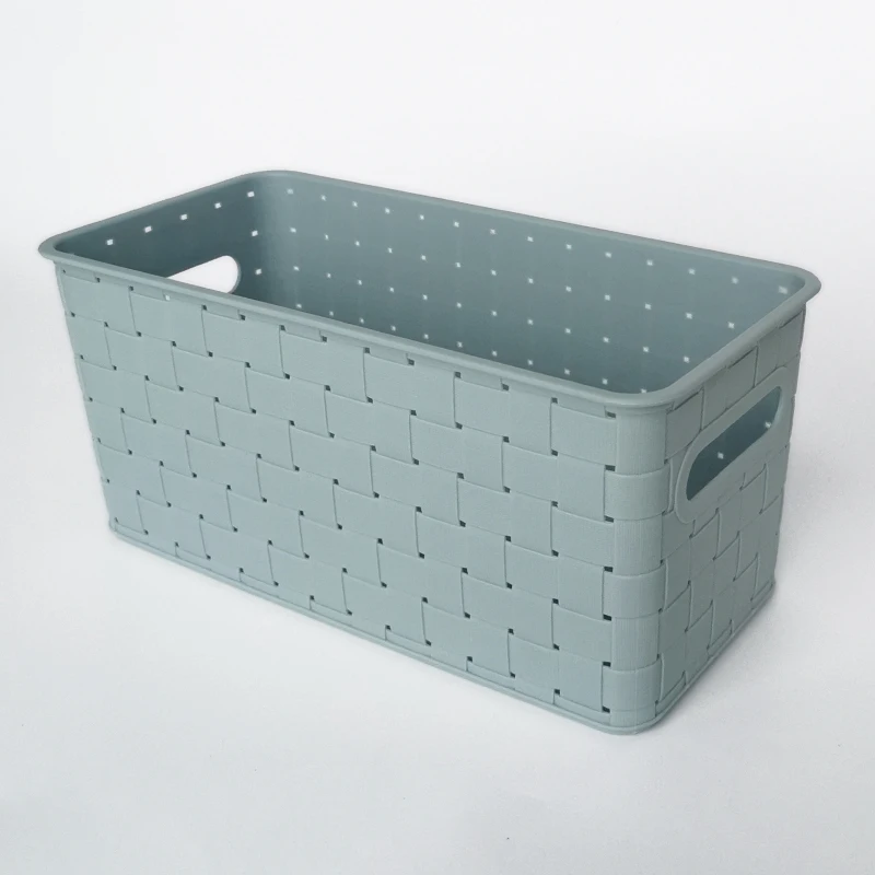 
SA-9106 Morden Plastic Bathroom Storage Basket With Handle PP Storage Basket 