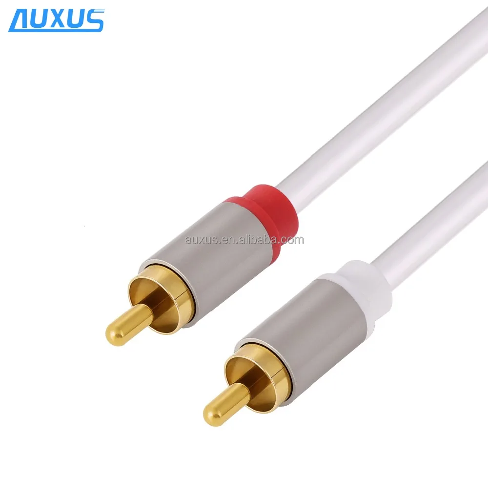Бесплатный образец 2 RCA на Мужской позолоченный Аудио Veido кабель для DVD усилитель домашний кинотеатр