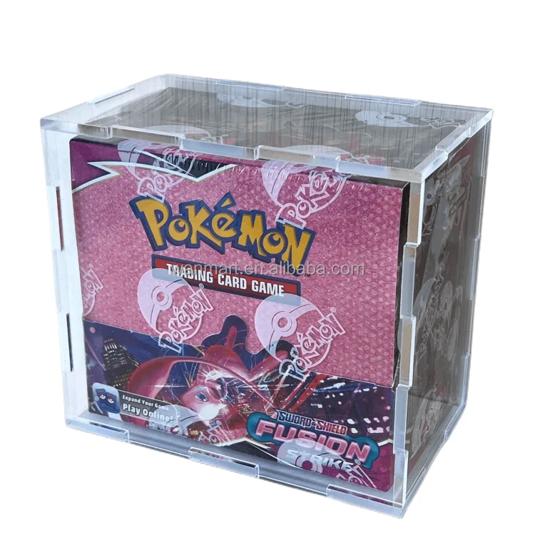 Pokemon акриловая бустерная коробка Витрина коробка оптом акриловые панели