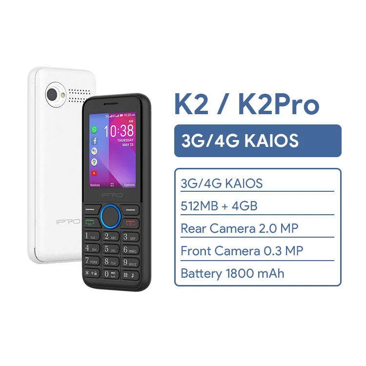 Good Quality Factory Direct Sale Keypad Mobile Phone 4G Feature Phone With 2.4 Inch Kai OS 4G Keypad Mobile