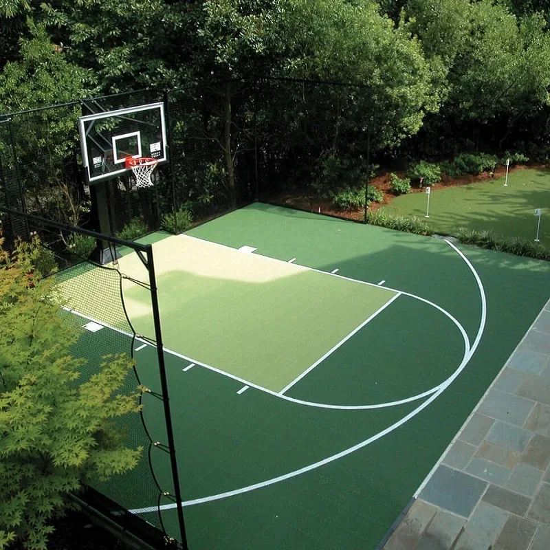 Portable Outdoor Basketball Court Flooring plastic basketball court floor interlocking floor tiles
