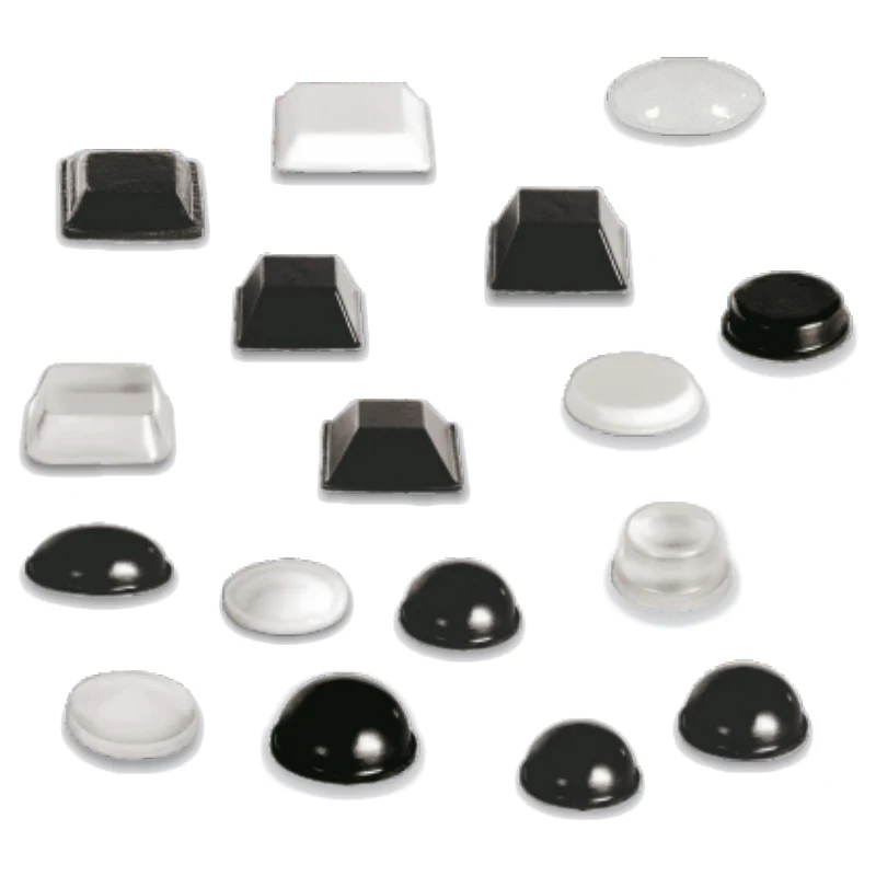 ROHS HTB Injection Transparent Clear Cylindrical Anti-slip Durable Self-adhesive Self Stick Calculators Mobile Phones Bumper Pad