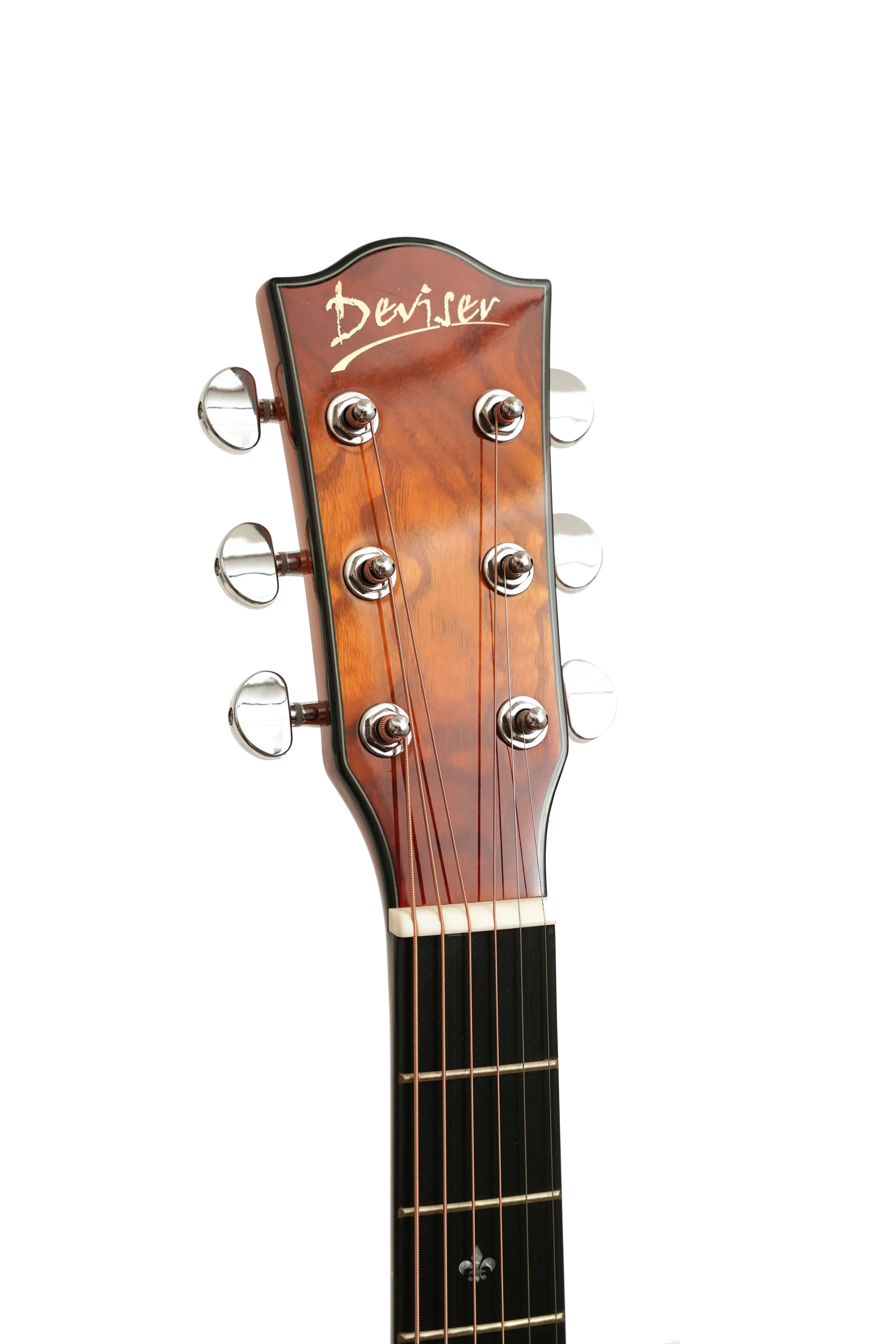 Semi acoustic guitar solid spruce wood acoustic guitar with EQ for playing