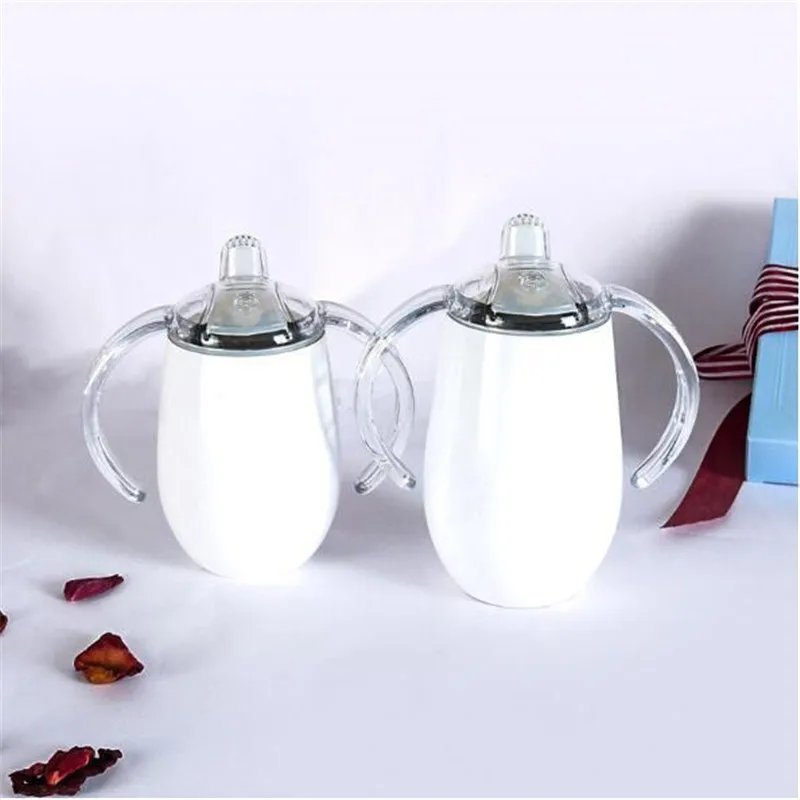 Пустые сублимационные чашки из нержавеющей стали размером 10 унций с двойными ручками, изолированная кружка, Вакуумная чашка для пива, молока, детские чашки