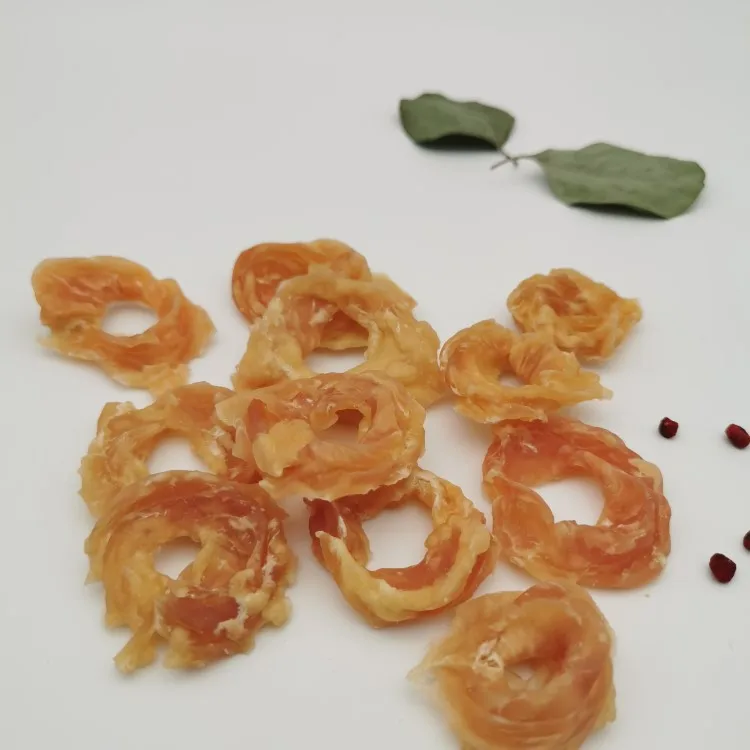 Low calories dog treats chicken ring private label pet snacks dog food supplier