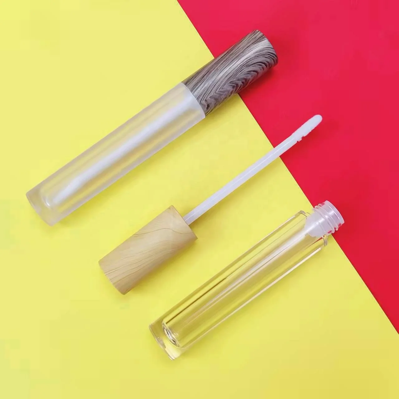 High Quality Capsule Circular Lip Gloss Tube Amplifier Bamboo Eco Friendly