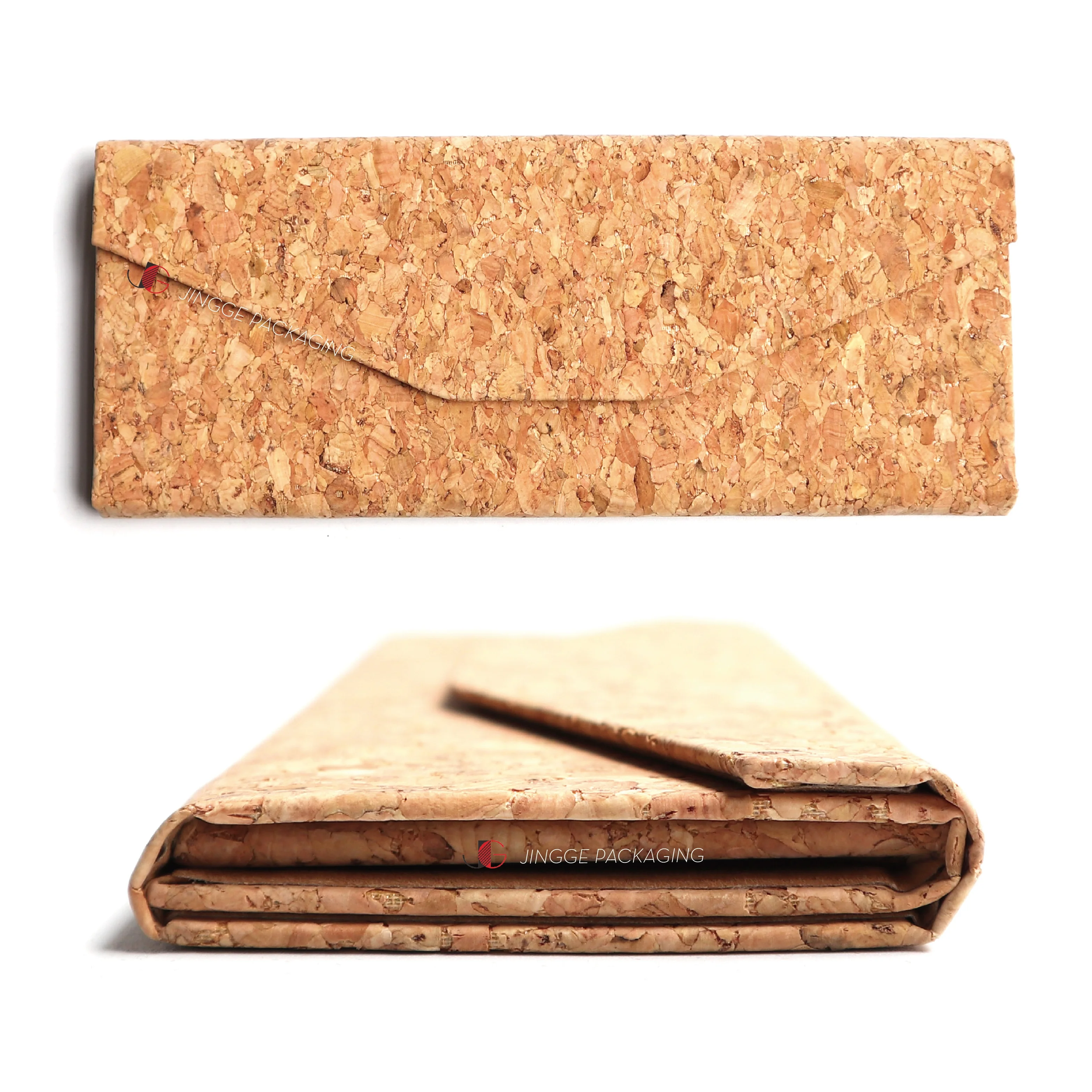 Cork Sunglasses Custom Packaging Triangular Case Wholesale Eyeglasses Bag Customized Eyewear Magnet Case