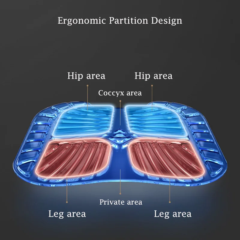 Bravo Patent Ergonomic Memory Foam Gel Pad Seat Cushion Cooling Gel Seat Cushion for Office Chair